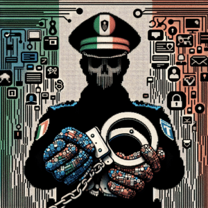 Homem de capuz atrás de notebooks
