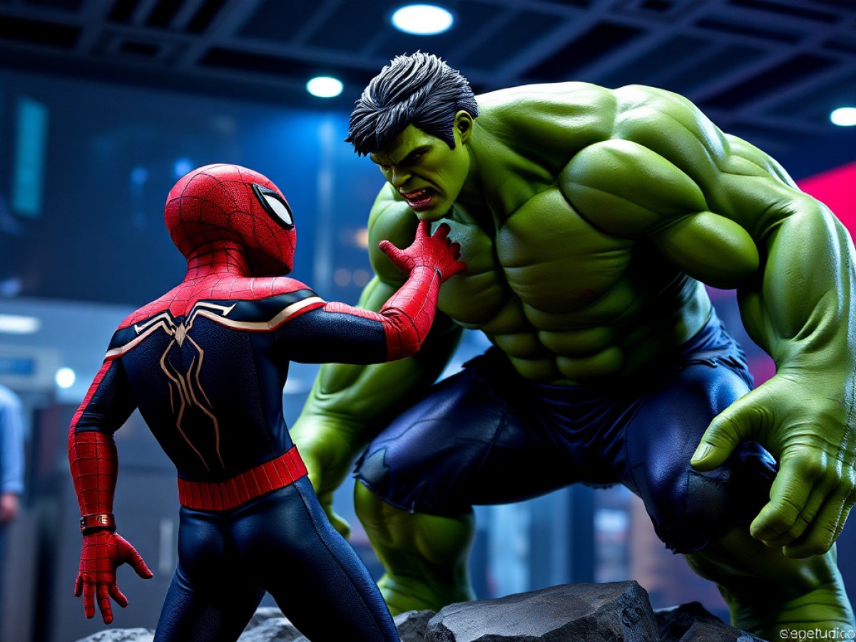 Homem-Aranha: Um Novo Dia ganha diorama do herói vs. Hulk na SDCC; veja